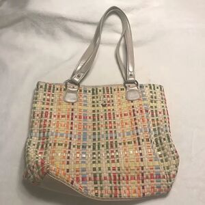 Lina Multi-Color Woven Tote
